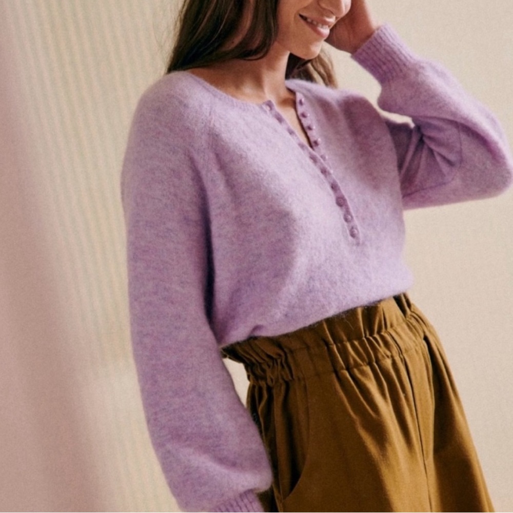 Sézane Leon sweater in lilac, Small
